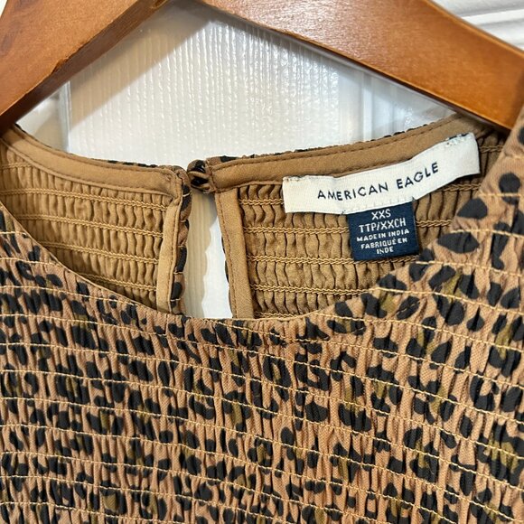 AE Long-Sleeve High Neck Mesh Mini Dress - Picture 2 of 5